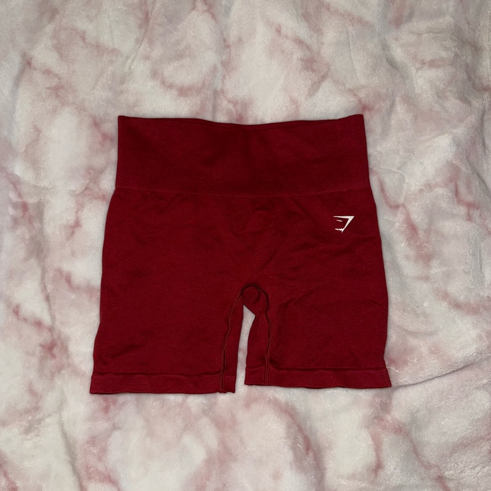 Gymshark Red High-Waisted Shorts